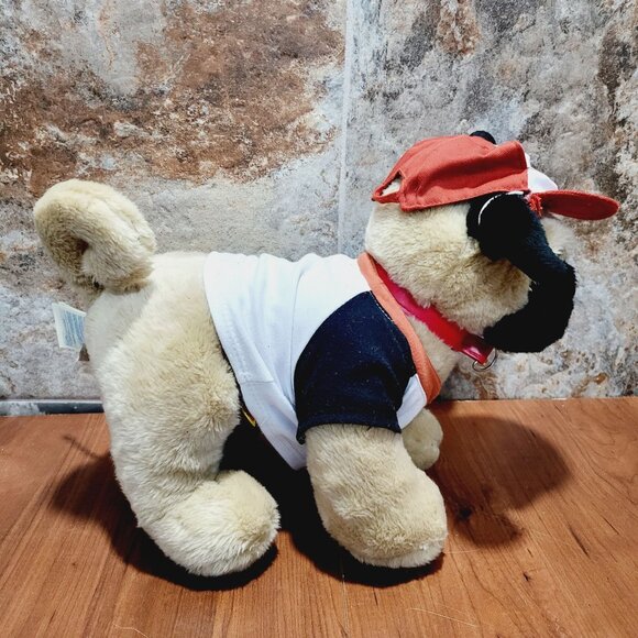 Build A Bear Workshop Houston Astros Pug Dog Plush Tan Black Baseball - Picture 12 of 17